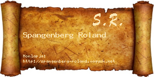 Spangenberg Roland névjegykártya