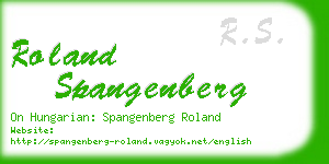 roland spangenberg business card